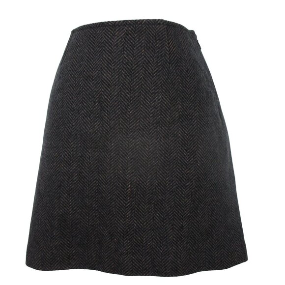 J. Crew Wool Herringbone Tweed Short Pencil Skirt Size 6 - Picture 1 of 6
